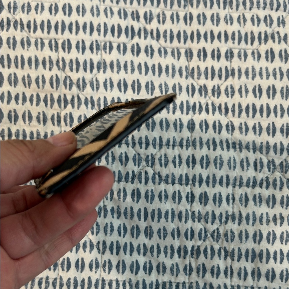Coach Zebra Black and Tan Card Holder - Picture 5 of 7